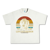 Pistachio Golden Retriever Dog Life is golden retro vintage Urban Heavy Tee - ArtMosaic