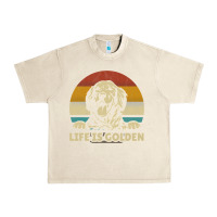 Sandshell Golden Retriever Dog Life is golden retro vintage Urban Heavy Tee - ArtMosaic
