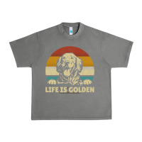 Tornado Golden Retriever Dog Life is golden retro vintage Urban Heavy Tee - ArtMosaic
