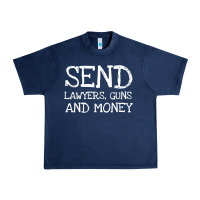 Navy Warren Zevon Send Lawyers Guns and Money Music Shirt Urban Heavy Tee - ArtMosaic