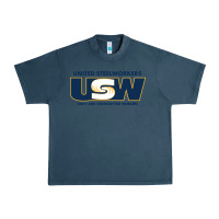 Midnight Navy United Steelworkers - Unity and Strength for Worke Urban Heavy Tee - ArtMosaic