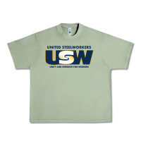 Oil Green United Steelworkers - Unity and Strength for Worke Urban Heavy Tee - ArtMosaic
