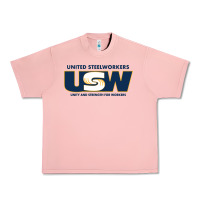 Salmon United Steelworkers - Unity and Strength for Worke Urban Heavy Tee - ArtMosaic