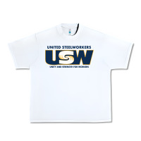 White United Steelworkers - Unity and Strength for Worke Urban Heavy Tee - ArtMosaic