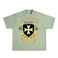 Oil Green Borinqueneers Puerto Rico Flag Honor Et Fidelitas Urban Heavy Tee - ArtMosaic