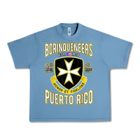 Pebble Blue Borinqueneers Puerto Rico Flag Honor Et Fidelitas Urban Heavy Tee - ArtMosaic