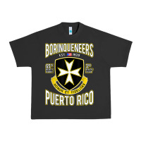 Pigment Black Borinqueneers Puerto Rico Flag Honor Et Fidelitas Urban Heavy Tee - ArtMosaic