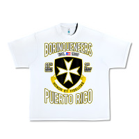 White Borinqueneers Puerto Rico Flag Honor Et Fidelitas Urban Heavy Tee - ArtMosaic