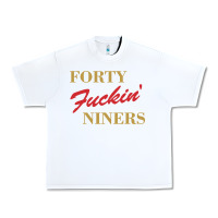 White forty fvckin' niners Urban Heavy Tee - ArtMosaic