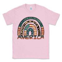 Bubblegum Pink America rainbow Classic Tee - FaDigitalArtStudio