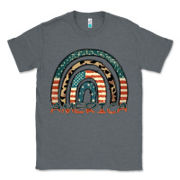 Charcoal Heather America rainbow Classic Tee - FaDigitalArtStudio