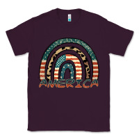Plum America rainbow Classic Tee - FaDigitalArtStudio