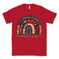 Red America rainbow Classic Tee - FaDigitalArtStudio
