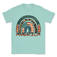 Seafoam America rainbow Classic Tee - FaDigitalArtStudio