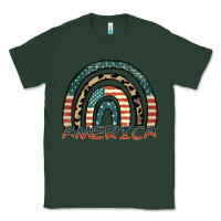Sports Green America rainbow Classic Tee - FaDigitalArtStudio
