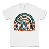 White America rainbow Classic Tee - FaDigitalArtStudio