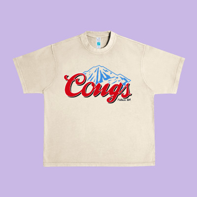 Wsu Cougs Urban Heavy Tee Designed By Artmosaic