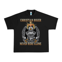 Black jesus christian biker never ride alone Urban Heavy Tee - ArtMosaic