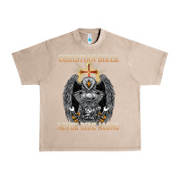 French Oak jesus christian biker never ride alone Urban Heavy Tee - ArtMosaic