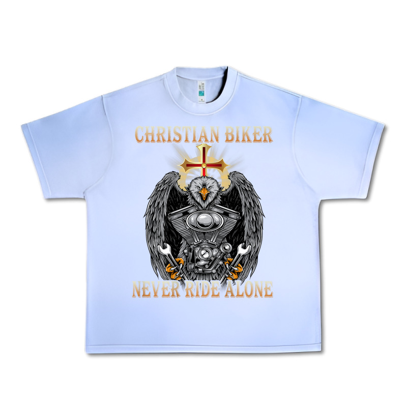 Jesus Christian Biker Never Ride Alone Urban Heavy Tee by ArtMosaic | Teevron