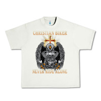 Pistachio jesus christian biker never ride alone Urban Heavy Tee - ArtMosaic