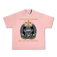 Salmon jesus christian biker never ride alone Urban Heavy Tee - ArtMosaic