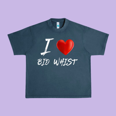 I Love Heart Bid Whist Card Game T Shirt Urban Heavy Tee Designed By Artmosaic