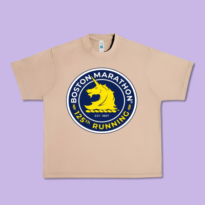 Boston Marathon Urban Heavy Tee Designed By Artmosaic