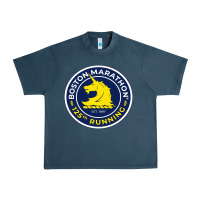 Midnight Navy boston marathon Urban Heavy Tee - ArtMosaic