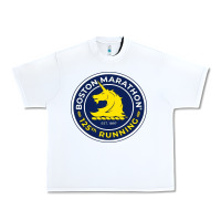 White boston marathon Urban Heavy Tee - ArtMosaic
