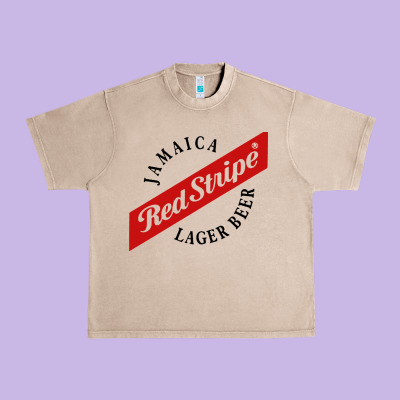 Jamaica Red Stripe Lager Beer Urban Heavy Tee Designed By Artmosaic
