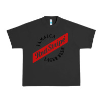 Pigment Black jamaica red stripe lager beer Urban Heavy Tee - ArtMosaic
