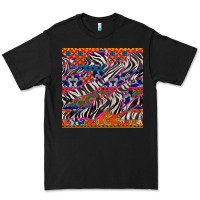 Black african ankara zebra seamless pattern Premium Tee - BundleAndBundleShop