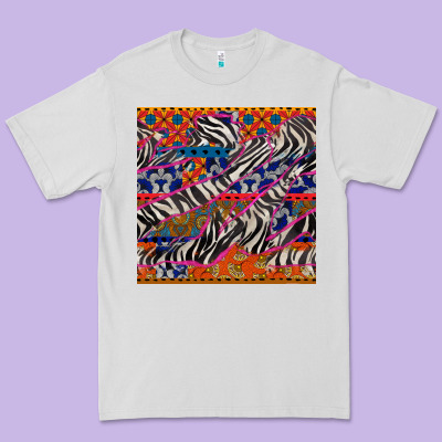 African Ankara Zebra Seamless Pattern Premium Tee Designed By Bundleandbundleshop