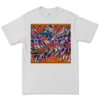 Dove Grey african ankara zebra seamless pattern Premium Tee - BundleAndBundleShop