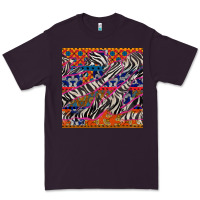 Plum african ankara zebra seamless pattern Premium Tee - BundleAndBundleShop