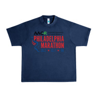 Navy PHILADELPHIA MARATHON Urban Heavy Tee - ArtMosaic