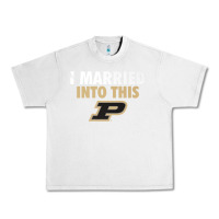 Lunar Rock Purdue Boilermakers Married Into This - Apparel Urban Heavy Tee - ArtMosaic