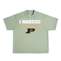 Oil Green Purdue Boilermakers Married Into This - Apparel Urban Heavy Tee - ArtMosaic