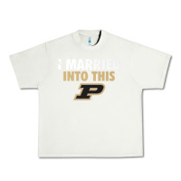 Pistachio Purdue Boilermakers Married Into This - Apparel Urban Heavy Tee - ArtMosaic