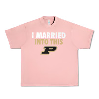 Salmon Purdue Boilermakers Married Into This - Apparel Urban Heavy Tee - ArtMosaic