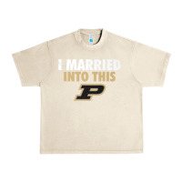 Sandshell Purdue Boilermakers Married Into This - Apparel Urban Heavy Tee - ArtMosaic