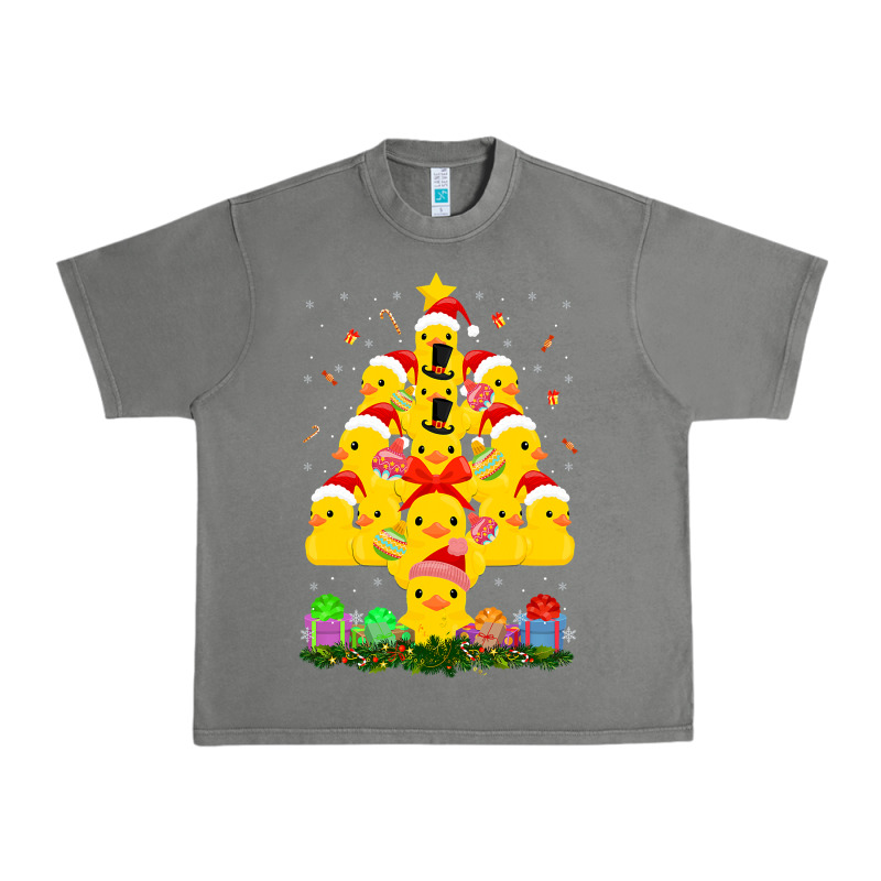 Duck Rubber Duck Christmas Tree Duckie And Quack Christmas 123 Urban Heavy Tee by ArtMosaic | Teevron