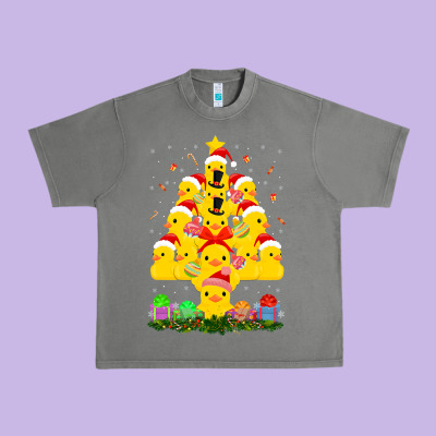 Duck Rubber Duck Christmas Tree Duckie And Quack Christmas 123 Urban Heavy Tee Designed By Artmosaic