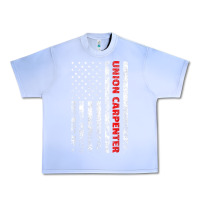 Grape Ice Union Carpenter With A Vintage American Flag For Fans Urban Heavy Tee - ArtMosaic