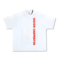 White Union Carpenter With A Vintage American Flag For Fans Urban Heavy Tee - ArtMosaic