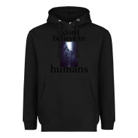 Black I don't believe i̇n humans Heavyweight Hoodie - Bettercallsaul