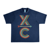 Navy X-Country Design For Cross Country Runners and Coaches Urban Heavy Tee - ArtMosaic
