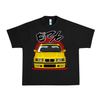 Black Yellow E36 Urban Heavy Tee - ArtMosaic