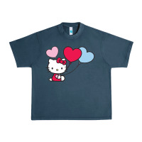 Midnight Navy kitty Urban Heavy Tee - ArtMosaic